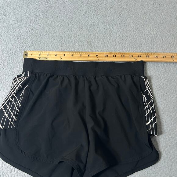 Zella‎ Lined Athletic Shorts Black Running Gym Activewear Drawstring Logo Medium - Picture 6 of 7